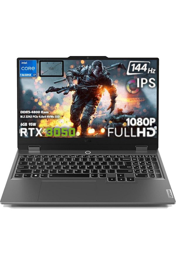 LENOVO Loq 15IRX9 I7 13650HX 64GB 2TB SSD Rtx 3050 6gb 15.6" Fhd 144Hz Freedos 83DV011BTRBS11