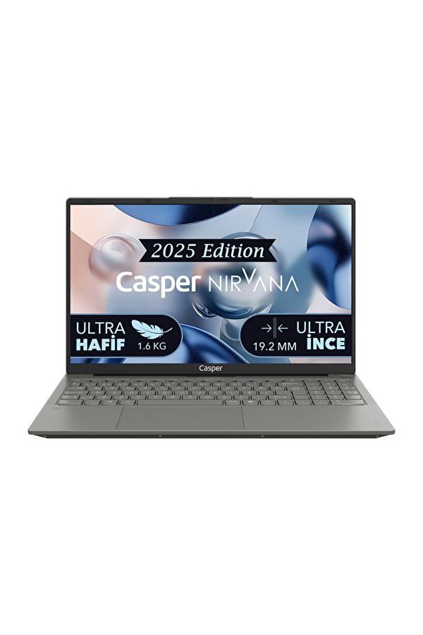 CASPER Nirvana X600.1342-Be00P-G-F Intel I5-13420H 16Gb RAM 500Gb Nvme SSD W11 Gri Notebook