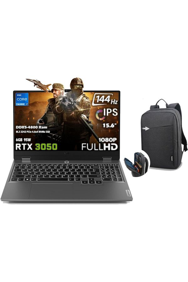 LENOVO Loq 15IRX9 I7 13650HX 48GB 1TB SSD Rtx 3050 6gb 15.6" Fhd 144Hz Freedos  83DV011BTRBS17+Çanta