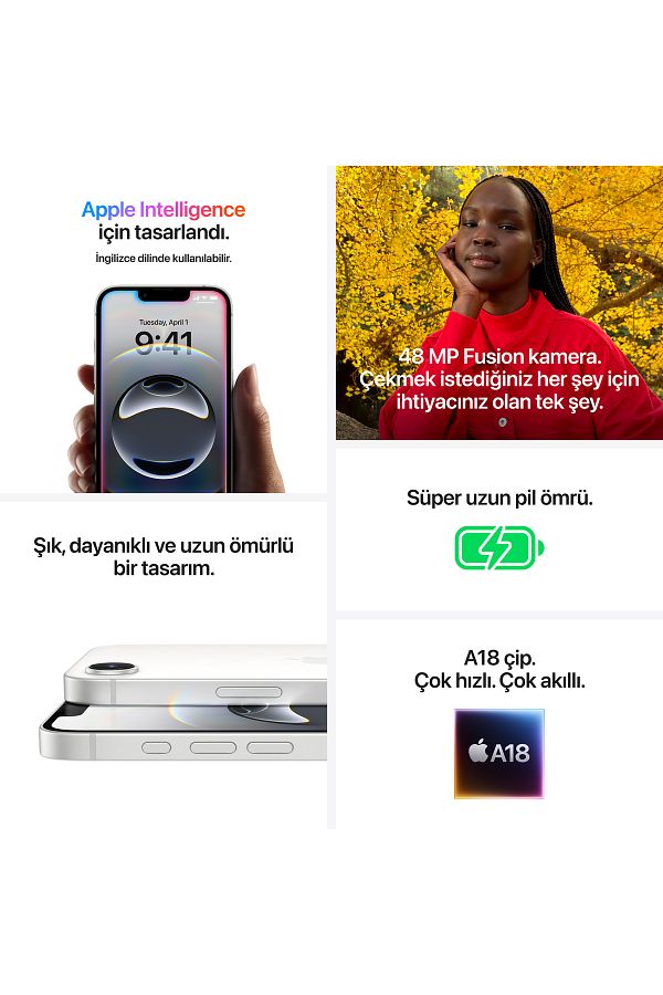 Apple iPhone 16e 128GB Beyaz - Görsel 7