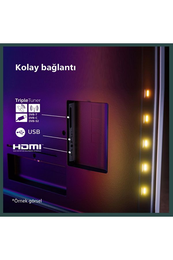 Philips 50 inç 126 Ekran Uydu Alıcılı Smart 4K UHD Dolby Vision Dolby Atmos Titan OS Ambilight TV - Görsel 5