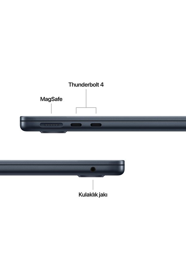 Apple 13" MacBook Air: Apple M4 chip with 10-core CPU and 10-core GPU, 16GB, 512GB SSD - Gece Yarısı - Görsel 7