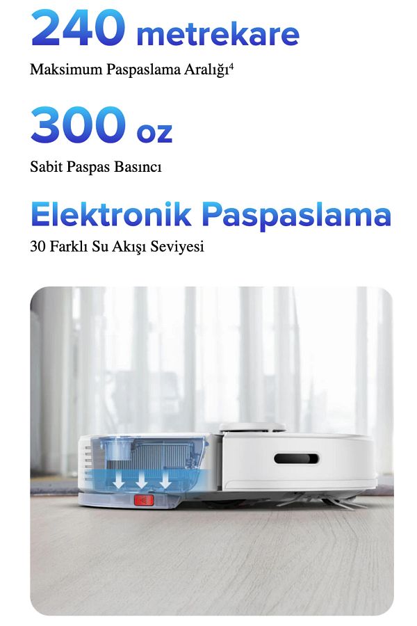 Roborock Hepa Filtreli 4200pa Ultra Emiş Güçlü Premium Robot Süpürge Ve Paspas | Elektronik Paspaslama - Görsel 6