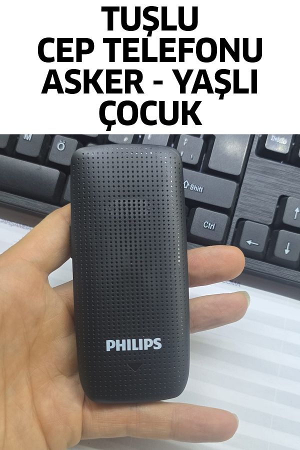 Philips Tuşlu Cep Telefonu Asker, Yaşlı, Çocuk Büyük Harfler, Hızlı Arama, Type C Şarj, El Feneri - Görsel 5