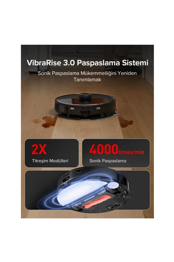 Roborock PremiumUltra Akıllı Robot Süpürge 10.000Pa Çekim Gücü Yüksek HızIı Sonik Temizleme - Görsel 5