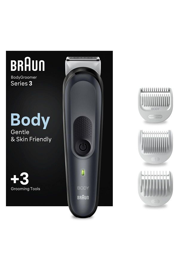 Braun Bodygroomer 3 Bg 3340 Skinshield Teknolojisi, 3 Ek Parçalı Vücut Bakım Seti