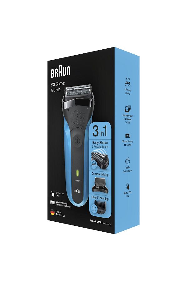 Braun Series 3 310 Bt Blue 3’ü 1 Arada Sakal Şekilendirici Ve Tıraş Makinesi - Görsel 8