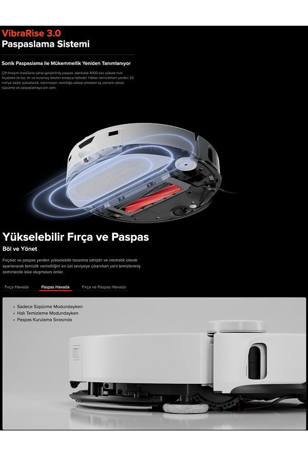 Roborock 10000pa Ultra Emiş Güçlü Premium Robot Süpürge Ekstra Kenar Temizleme Sistemi - Görsel 3