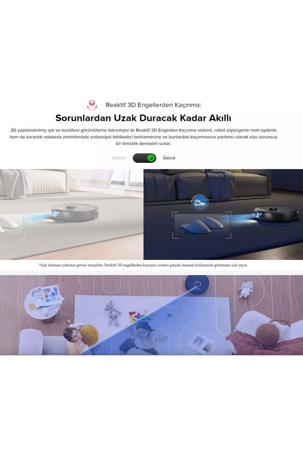 Roborock 6000Pa ULTRA Emiş Güç Halı tanıma+Mop kaldırma Özellikli Robot Süpürge, HEPA Filtre, Kamera, LİDAR - Görsel 6