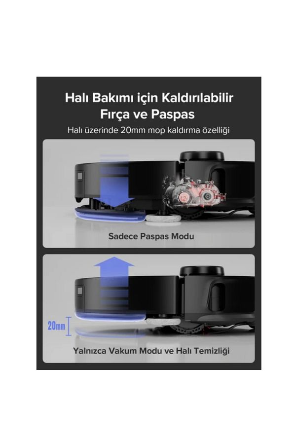 Roborock PremiumUltra Akıllı Robot Süpürge 10.000Pa Çekim Gücü Yüksek HızIı Sonik Temizleme - Görsel 4