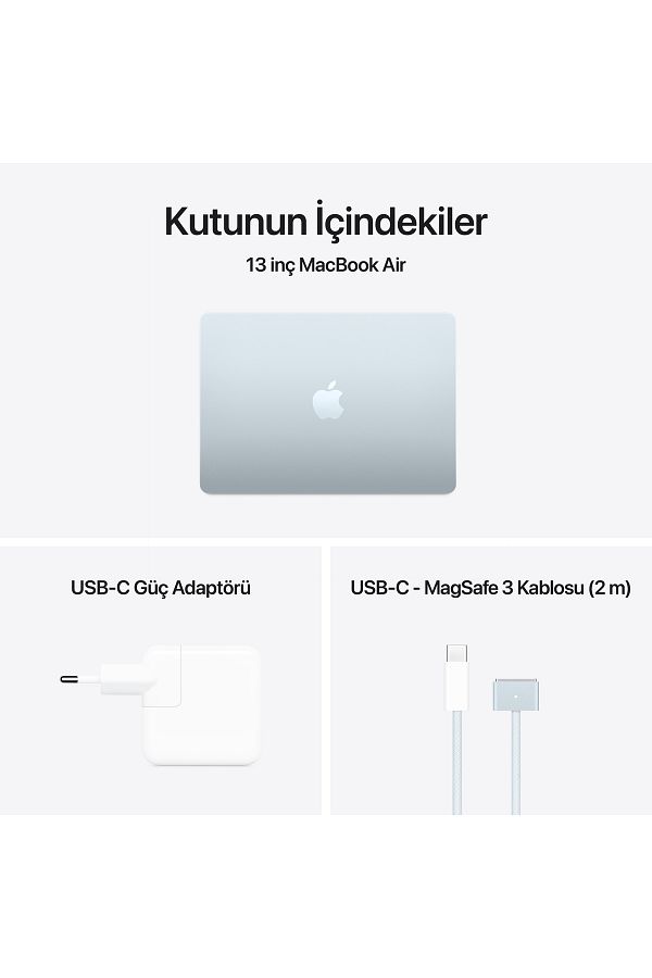 Apple 13" MacBook Air: Apple M4 chip with 10-core CPU and 10-core GPU, 16GB, 512GB SSD - Gök Mavisi - Görsel 11