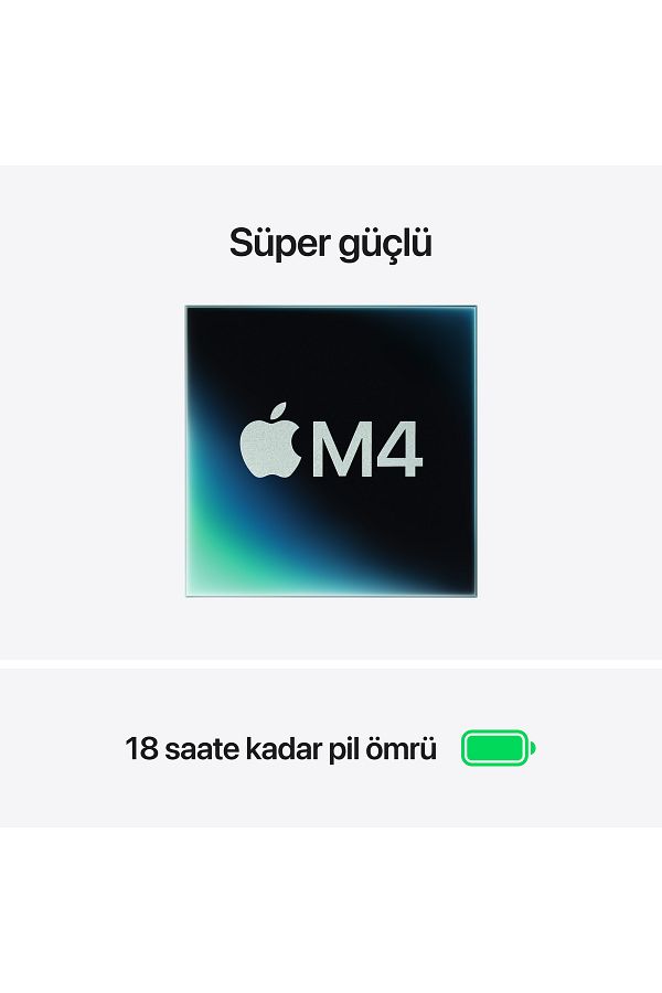 Apple 13" MacBook Air: Apple M4 chip with 10-core CPU and 8-core GPU, 16GB, 256GB SSD - Gece Yarısı - Görsel 4