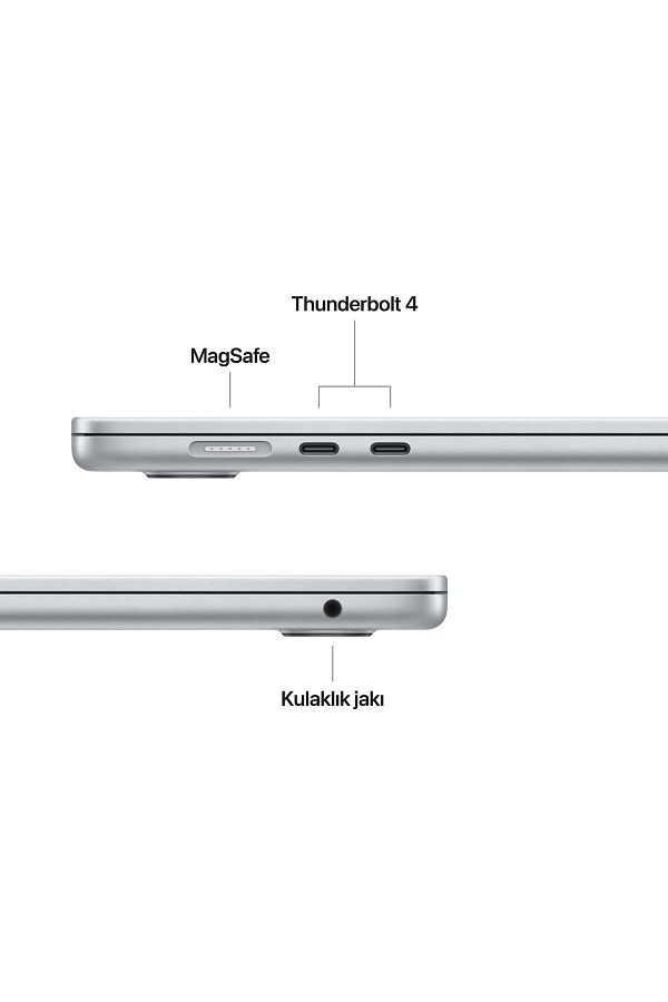 Apple 15" MacBook Air: Apple M4 chip with 10-core CPU and 10-core GPU, 16GB, 512GB SSD - Gümüş - Görsel 7