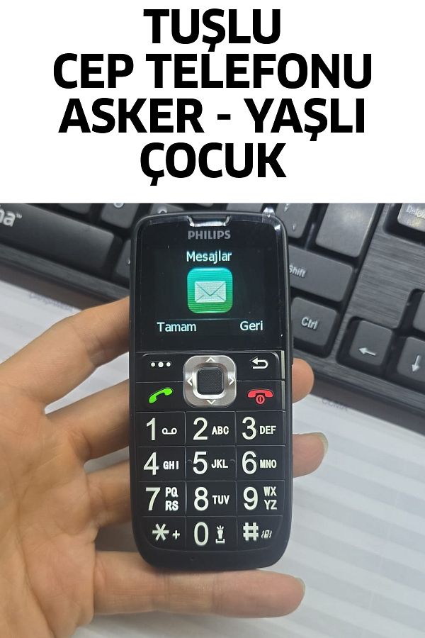 Philips Tuşlu Cep Telefonu Asker, Yaşlı, Çocuk Büyük Harfler, Hızlı Arama, Type C Şarj, El Feneri - Görsel 3