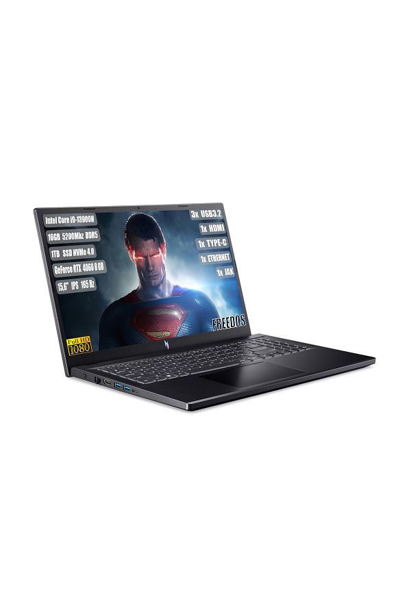 ACER Nitro Anv15-51 I9-13900h 16 Gb 1 Tb Ssd Rtx 4060- 8 Gb 15,6" Fhd Ips Freedos Nh.qqeey.007 - Görsel 2