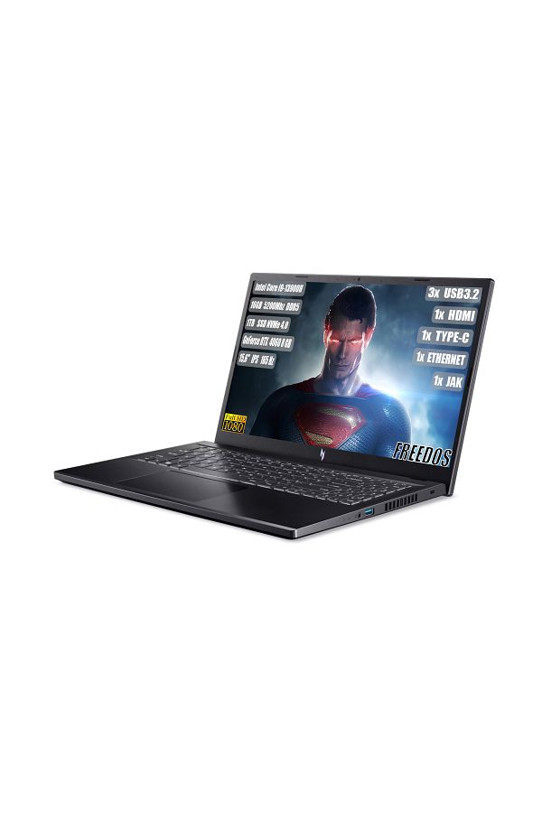 ACER Nitro Anv15-51 I9-13900h 16 Gb 1 Tb Ssd Rtx 4060- 8 Gb 15,6" Fhd Ips Freedos Nh.qqeey.007 - Görsel 3