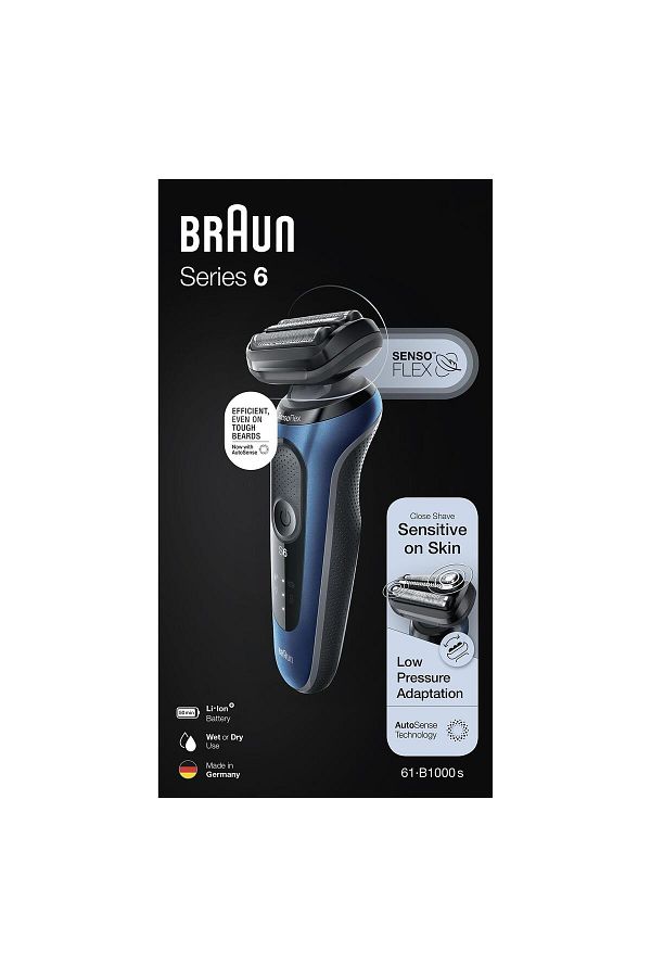 Braun Yeni Seri 6 B1000s Kablosuz Tıraş Makinesi, Autosense, Sensoflex, Easyclick, Islak & Kuru - Görsel 8