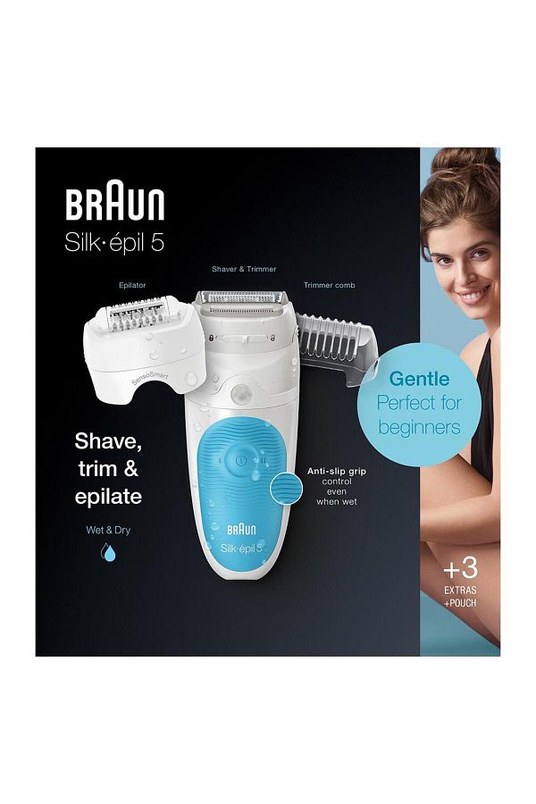Braun Silk-épil 5 5605 Sensosmart, Kablosuz, Islak&kuru, 3'ü 1 Arada Epilatör - Görsel 7