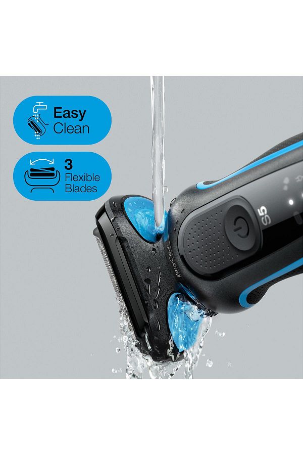 Braun Yeni Seri 5 B1000s Kablosuz Tıraş Makinesi, Autosense, Easyclean, Easyclick, Islak & Kuru - Görsel 3