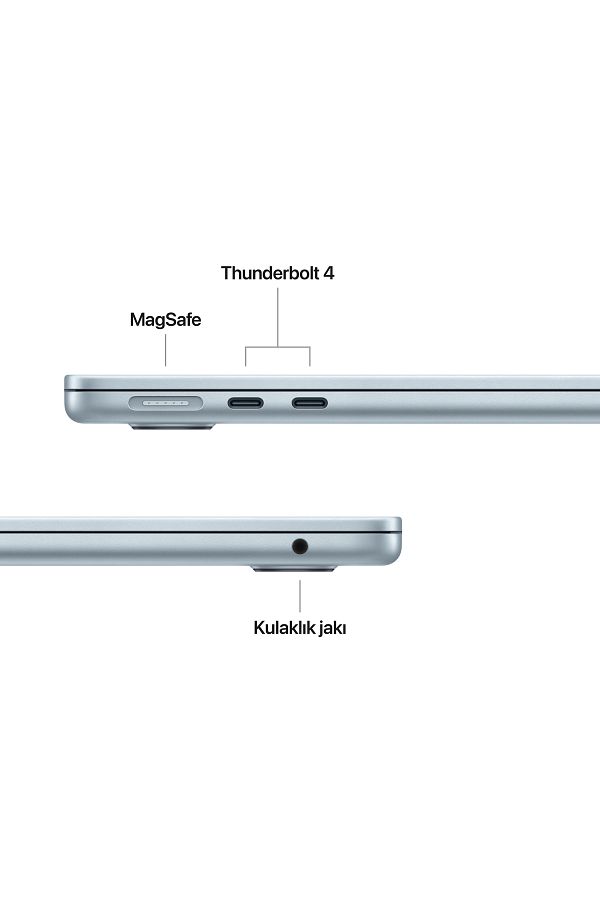 Apple 13" MacBook Air: Apple M4 chip with 10-core CPU and 8-core GPU, 16GB, 256GB SSD - Gök Mavisi - Görsel 8