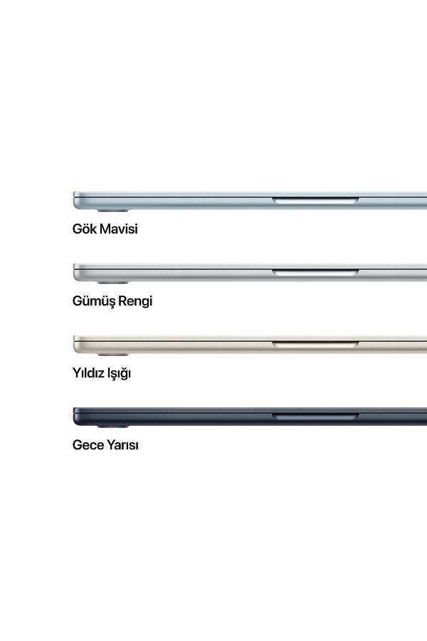 Apple 13" MacBook Air: Apple M4 chip with 10-core CPU and 8-core GPU, 16GB, 256GB SSD - Gök Mavisi - Görsel 3