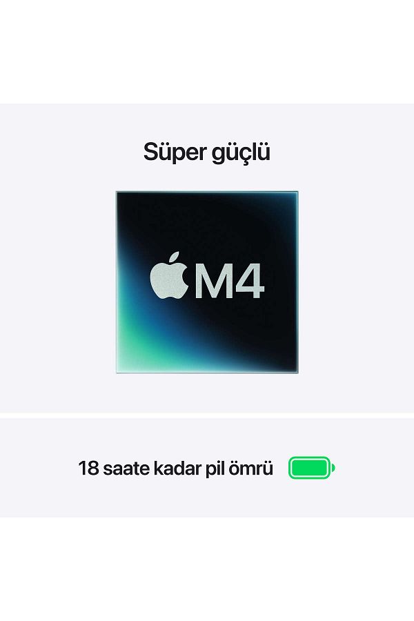 Apple 15" MacBook Air: Apple M4 chip with 10-core CPU and 10-core GPU, 16GB, 512GB SSD - Gece Yarısı - Görsel 4