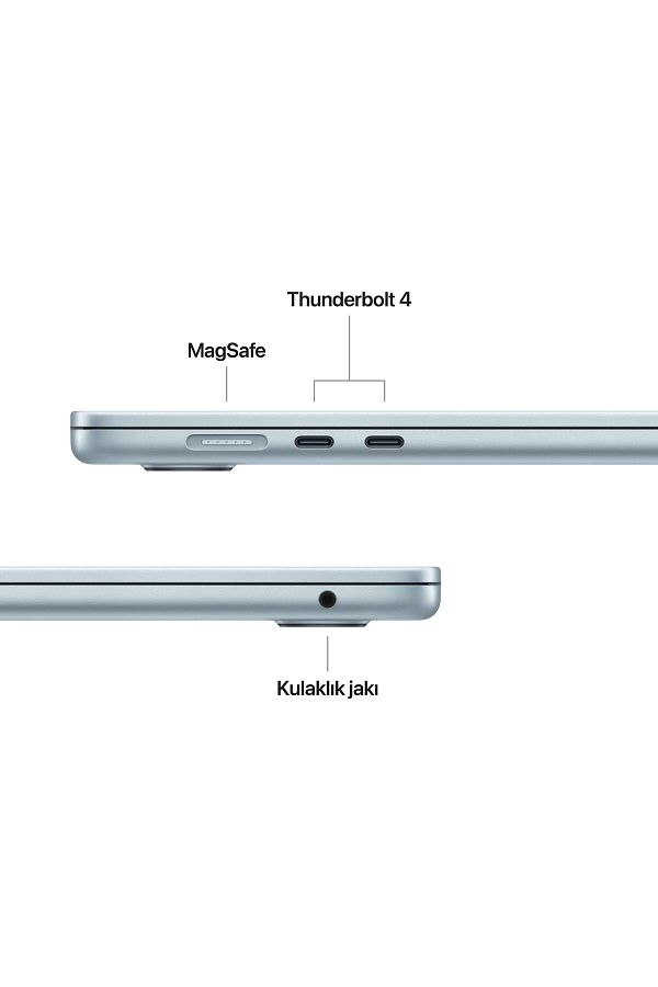 Apple 15" MacBook Air: Apple M4 chip with 10-core CPU and 10-core GPU, 16GB, 256GB SSD - Gök Mavisi - Görsel 7
