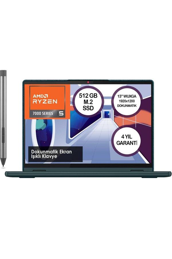 LENOVO Yoga 6 Amd Ryzen™ 5 7530u 8 Gb 512 Gb Ssd 13,3" Wuxga Freedos Ips 83b2009ntx