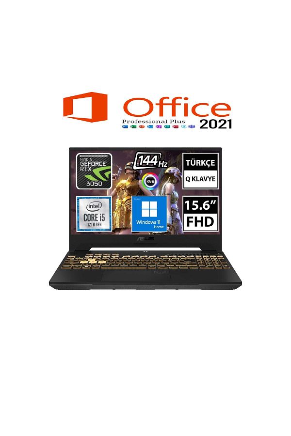 ASUS TUF Gaming F15 i5-12500H 32GB 512GB SSD RTX3050 15.6" FullHD W11 Pro FX507ZC4-HN205A15