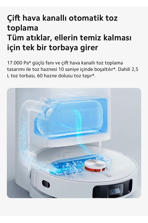 Xiaomi Premium Robot Vacuum X10+ Plus Çöp İstasyonlu Halı Tanıma Fonksiyonlu Akıllı Robot Süpürge - Lambadr - Görsel 4