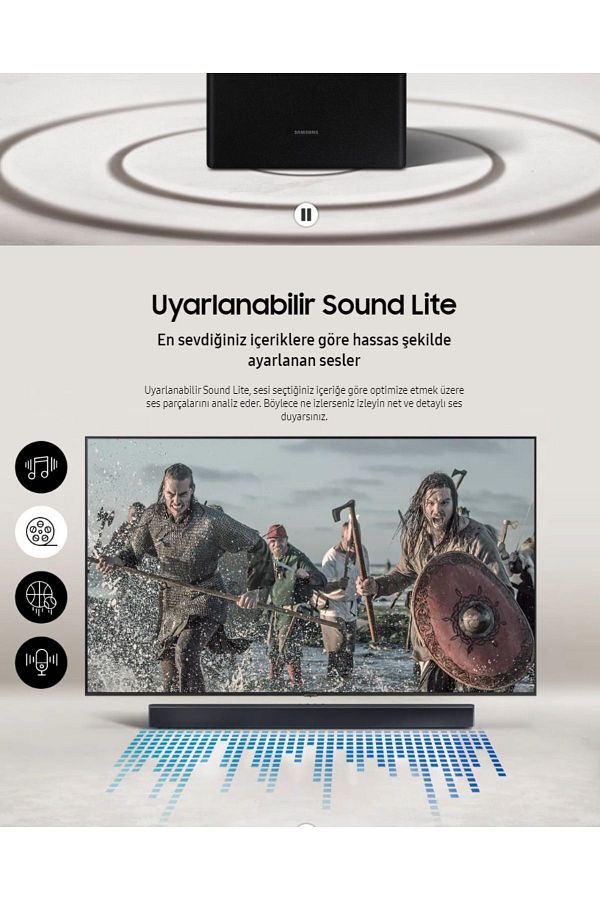 Samsung Bass-dolby Audio / Dts Virtual:x Optik-usb-bluetooth® Tv-telefon Bağlantı 300w Ev Sinema Sistemi - Görsel 2