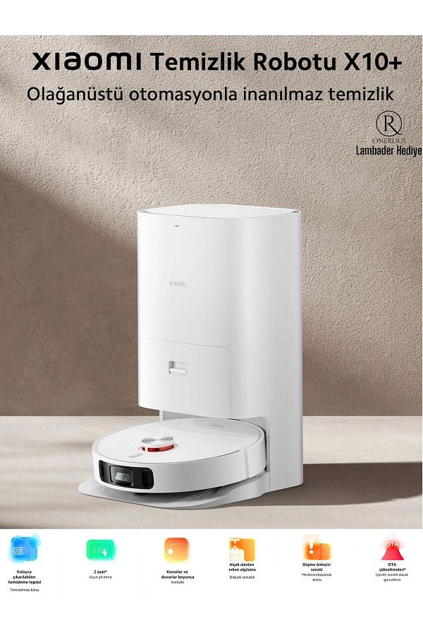 Xiaomi Premium Robot Vacuum X10+ Plus Çöp İstasyonlu Halı Tanıma Fonksiyonlu Akıllı Robot Süpürge - Lambadr