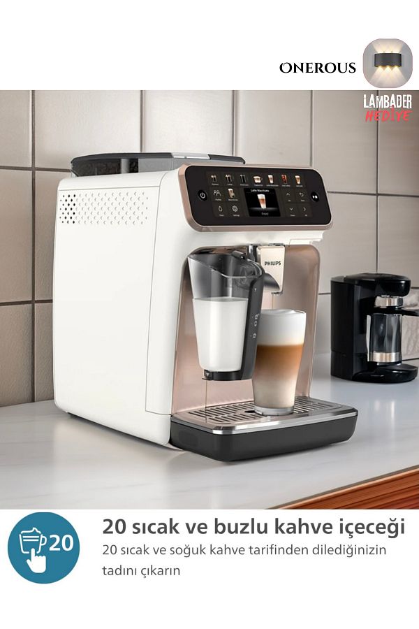 Philips Yeni Premium Tam Otomatik Lattego Espresso Makinesi, 5500 Serisi, Silentbrew, 20 Farklı Içecek