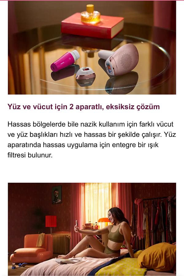 Philips Lumea Advanced Ipl Lazer Epilasyon Aleti Yüz Temizleme Cihazı Traş Makinesi Tüy Alma Cihazı - Görsel 5