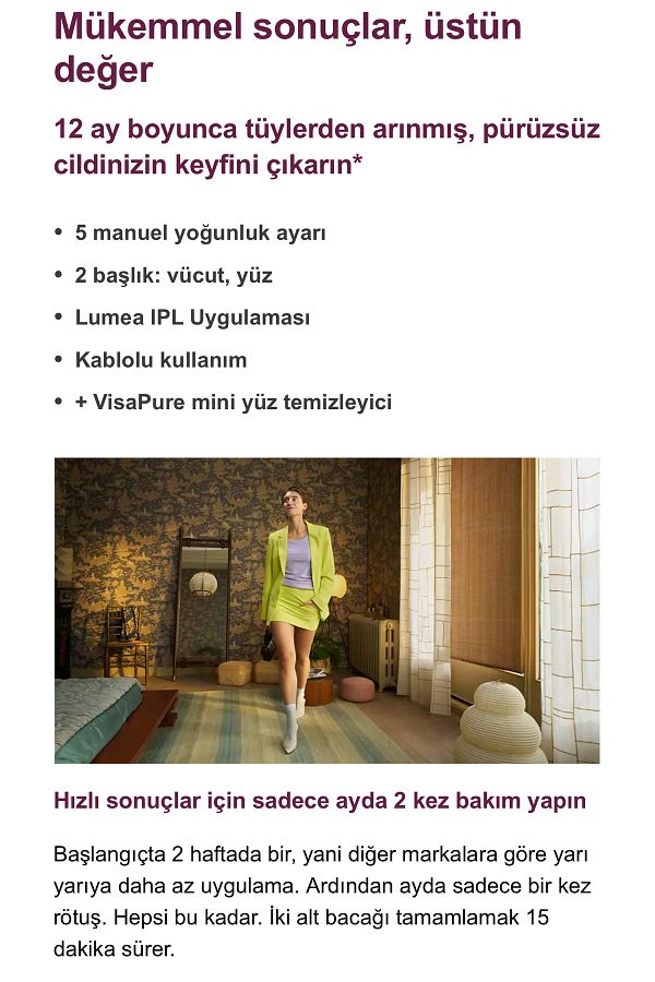 Philips Lumea Advanced Ipl Lazer Epilasyon Aleti Yüz Temizleme Cihazı Traş Makinesi Tüy Alma Cihazı - Görsel 3