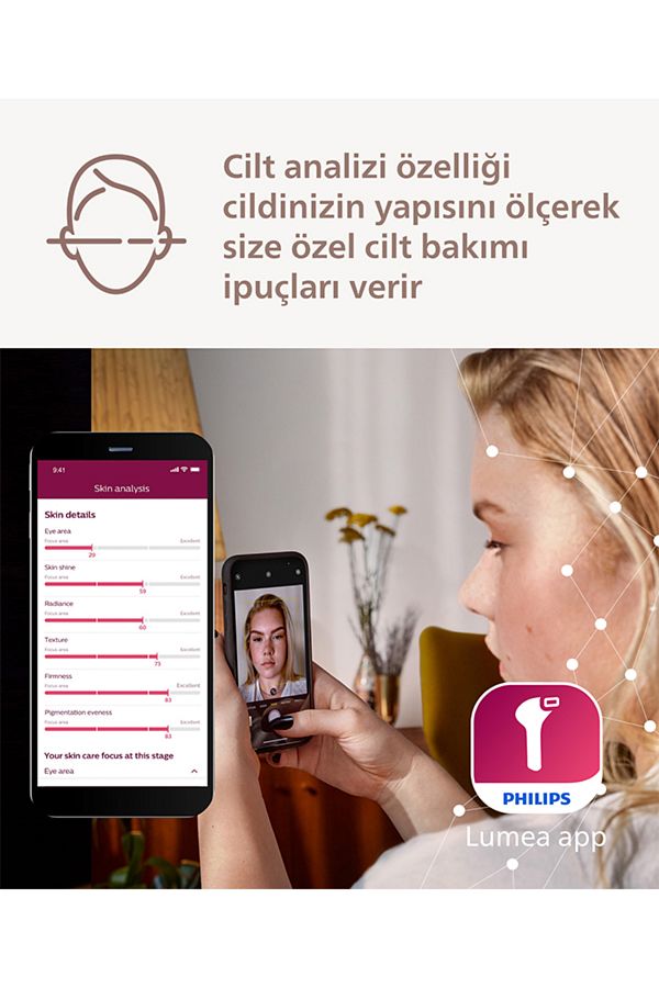 Philips Lumea BRI953/01 Lazer Epilasyon IPL Tüy Alma Cihazı/3 akıllı aparat-Hassas Bölge,Yüz,Vücut - Görsel 8