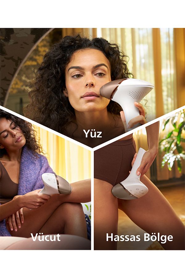 Philips Lumea BRI953/01 Lazer Epilasyon IPL Tüy Alma Cihazı/3 akıllı aparat-Hassas Bölge,Yüz,Vücut - Görsel 7