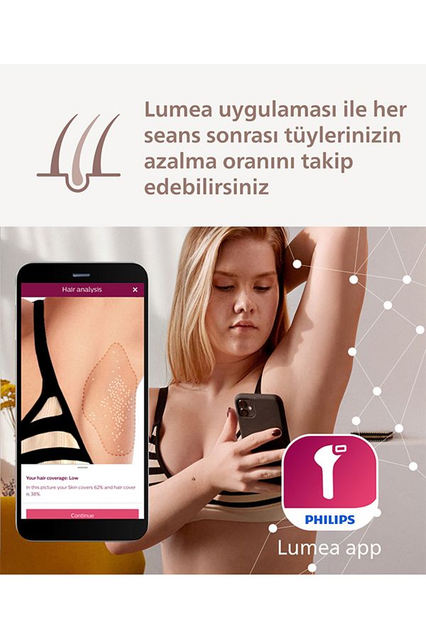 Philips Lumea BRI953/01 Lazer Epilasyon IPL Tüy Alma Cihazı/3 akıllı aparat-Hassas Bölge,Yüz,Vücut - Görsel 3