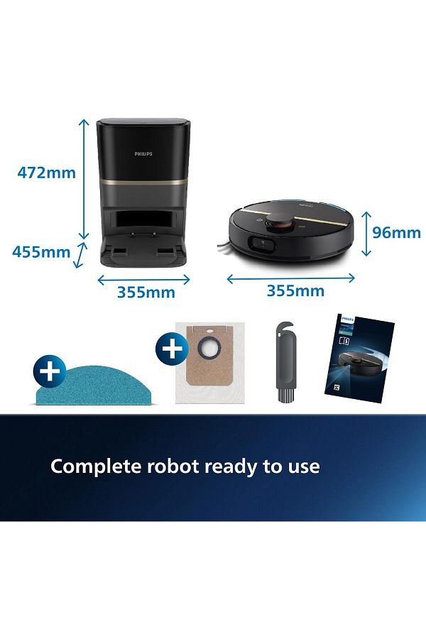 Philips En Hızlı Homerun 7100 Serisi Islak + Kuru Moplu Toz Toplama Istasyonlu, - XU7100/01 , SİYAH - Görsel 5