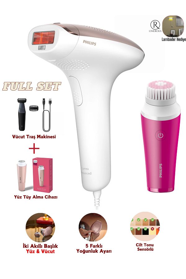 Philips Lumea Advanced Ipl Lazer Epilasyon Aleti Yüz Temizleme Cihazı Traş Makinesi Tüy Alma Cihazı