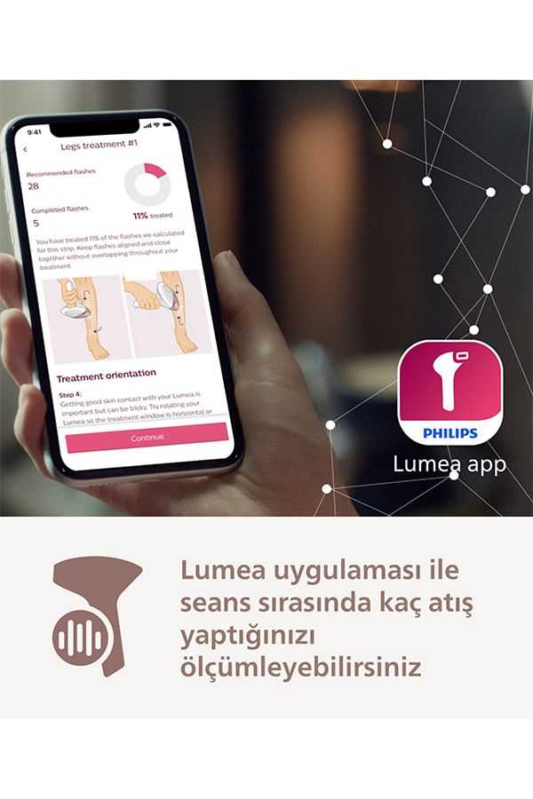Philips Lumea BRI953/01 Lazer Epilasyon IPL Tüy Alma Cihazı/3 akıllı aparat-Hassas Bölge,Yüz,Vücut - Görsel 4