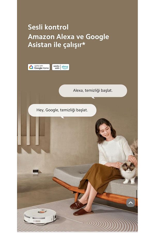 Xiaomi Otomatik Halı Tanııma Mop Kaldırma Vacuum S20+ Plus 6000PA Yüksek Güçlü Robot Süpürge - Görsel 5