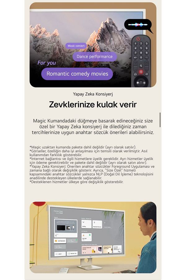 LG SMART TV-Monitör 80 Ekran WebOS Akıllı TV Wİ-Fİ Apple-Android Bağlantı IPS 1920x1080 FULLHD - Görsel 3