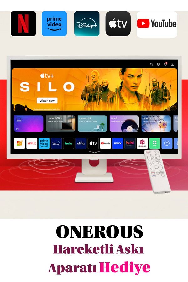 LG WebOS SMART Mönitör TV Wİ-Fİ Apple-Android Bağlantı IPS 1920x1080 FULHD 32 inç 80 Ekran.