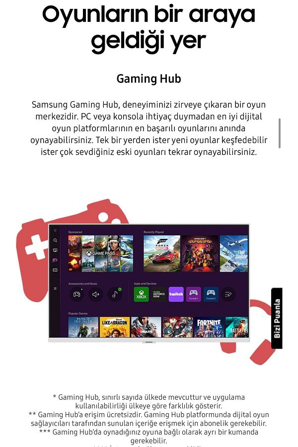 Samsung SMART Monitör TV 32" 80 EKRAN Wi-fi Bağlantı 4ms 60hz 1920 X 1080 SAMSUNG Monitör Tv+Askı Aparatı - Görsel 2