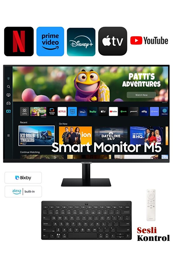 Samsung SMART Monitör TV 32" 80 EKRAN Wi-fi Bağlantı 4ms 60hz 1920 X 1080 SAMSUNG Monitör Tv+Kablosuz Klavye