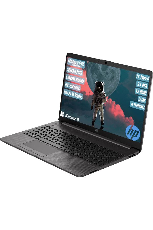 HP 250 G9 I5-1235u 8 Gb 256 Gb Ssd 15,6'' Fhd W11h Sıyah Notebook 9y6u8at - Görsel 3