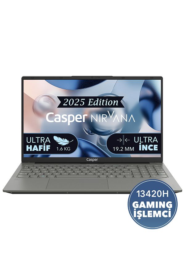 CASPER Nirvana X600 i5-13420H 32GB 500GB SSD 15.6" Freedos Laptop X600.1342-DV00X-G-F