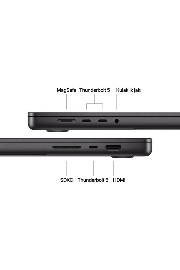 Apple Macbook Pro M4 Pro 20C GPU 24GB 1TB SSD Macos 16" Taşınabilir Bilgisayar Uzay Siyahı Z1FT000HU - Görsel 3