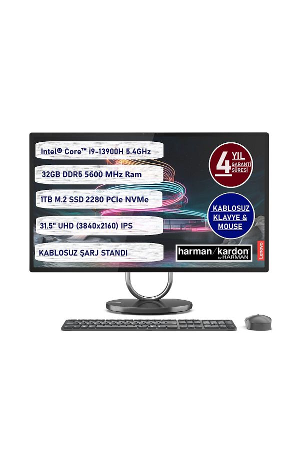 LENOVO Yoga Aıo 9 32IRH8 Intel® Core™ I9-13900H 32GB 1tb SSD 31.5" UHD All In One PC F0HJ0044TR